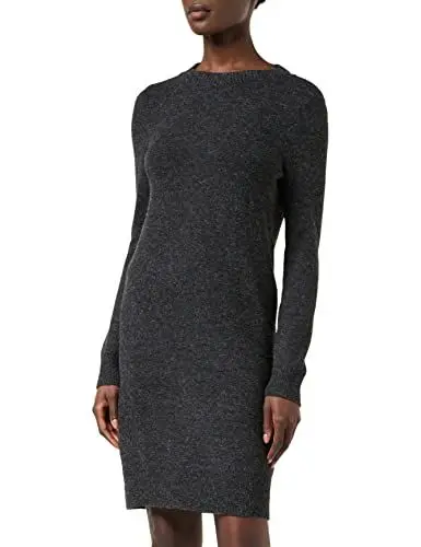 Produktbild: VERO MODA Mini Strickkleid Meliert Langarm Rundhals Regular Fit Kleid Kurz Basic Oberschenkellang VMDOFFY