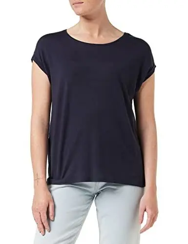 Produktbild: Vero Moda NOS Damen VMAVA PLAIN SS TOP GA NOOS T-Shirt,, per pack Blau (Night Sky Night Sky), 40 (Herstellergröße: L)
