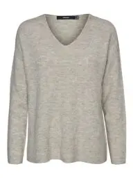 Produktbild: VERO MODA Strick Pullover V-Ausschnitt Langarm Sweater Knitted Jumper VMCREWLEFILE