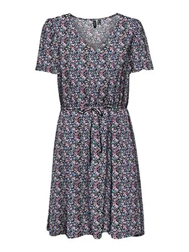 Produktbild: VERO MODA Women's VMEASY SS Short Dress R1 WVN GA Kleid, Little Boy Blue/AOP:Cille, M
