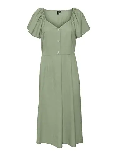 Produktbild: VERO MODA Damen Vmmymilo Calf Dress WVN Ga Kleid, Reseda, S EU