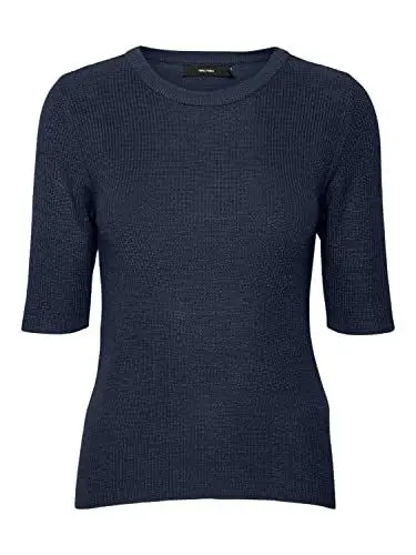 Produktbild: Vero Moda Women's VMNEWLEXSUN 2/4 Tight O-Neck BLOU GA REP Pullover, Navy Blazer, L