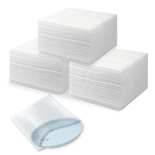 Produktbild: BluVast Verpackungsmaterial, 100 Stück Schaumstoff Beutel, Weiß, 300 x 300 x 1 mm, Umzug Verpackungsmaterial, Wiederverwendbar, Geeignet für Glas, Möbel, Keramik