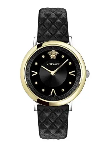 Produktbild: Versace Damen Analog Quarz Uhr mit Leder Armband VEVD003 19