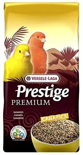 Produktbild: VERSELE-LAGA – Prestige Premium Kanarienvögel – Angereicherte, vollständige und abwechslungsreiche Samenmischung – für Kanarienvögel – 20 kg