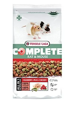Produktbild: VERSELE-LAGA - Complete Rat & Mouse - Eiweißreiches extrudiertes Alleinfutter für Ratten und Mäuse - 2kg
