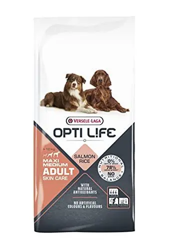 Produktbild: VERSELE-LAGA - Opti Life Adult Skin Care Medium & Maxi - Trockenfutter für große und mittelgroße Hunde - 12,5kg