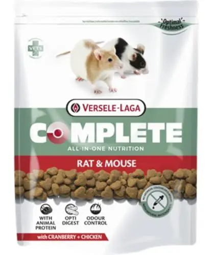 Produktbild: Versele-Laga Complete Rat & Mouse | 500 g | Alleinfuttermittel für Ratten und Mäuse | All-in-one-Extrudate | Angereichert mit Erbsen & Moosbeeren | Mit Huhn als tierischem Eiweiß