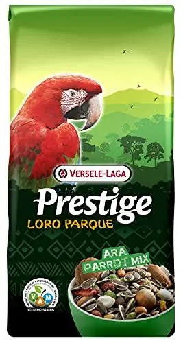 Produktbild: VERSELE-LAGA – Prestige Loro Parque Ara Papageienmischung – angereicherte, vollständige und abwechslungsreiche Samenmischung – 15 kg