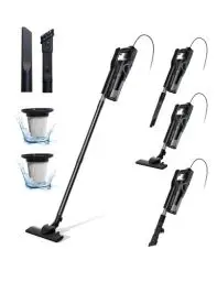 Produktbild: VersLife Staubsauger mit Kabel, 600W Stielstaubsauger mit Kabel, 6-in-1 Bodenstaubsauger, handstaubsauger für Parkett, Teppich, Fliesen, Tierhaare, HEPA Filter, 5M Kabel