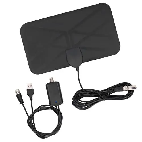 Produktbild: Verstärkte HD-Digital-TV-Antenne mit Langer Reichweite von 980 Meilen – Unterstützt 4K 1080p Fire TV Stick und Alle älteren Fernseher – Indoor Smart Switch Amplifier Signal Booster – 9,8 Fuß Koax-HDTV