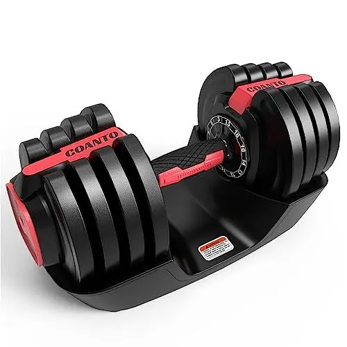 Produktbild: Verstellbare Hanteln 18kg, 12 in 1 adjustable Hanteln, COANTO Kurzhanteln verstellbar Hantelset Hanteln 1.5-18kg Einstellbare Platzsparende Hanteln Anti-Rutsch-Griff(Einzelstück)