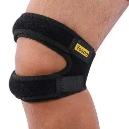 Produktbild: Verstellbare Kniebandage, für Sport, elastisch, atmungsaktiv und antibakteriell, schwarz, 1 Stück.