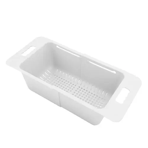 Produktbild: Verstellbarer Gefriertruhen-Organizer, Körbe für Gefriertruhen, 640 G Tiefkühltruhenbehälter, 15–25 Kg, 40–52 Cm Lang, Erweiterbar, PP-Material, Grau, Drainage, Küchenzubehör