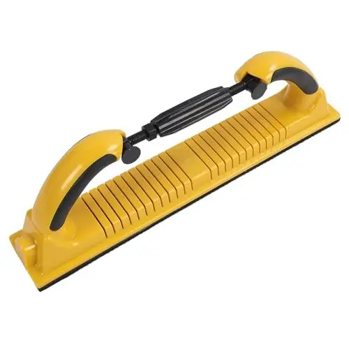 Produktbild: Longboard-Handschleiffeilblock, Manuelles Schleifwerkzeug Flexibler Handschleifer Schleiffeilenblock mit Griff, Staubabsaugung Schleifblock 70 x 400 mm