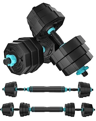 Produktbild: Verstellbares Kurzhantel Gewichts Set 20KG,3 in 1 ARUNDO Hantel Set mit Hanteln,Nicht Rollend,Achteckform,Multifunktions Fitness Hanteln,Paar für das Heim Gym Workout Übungstraining
