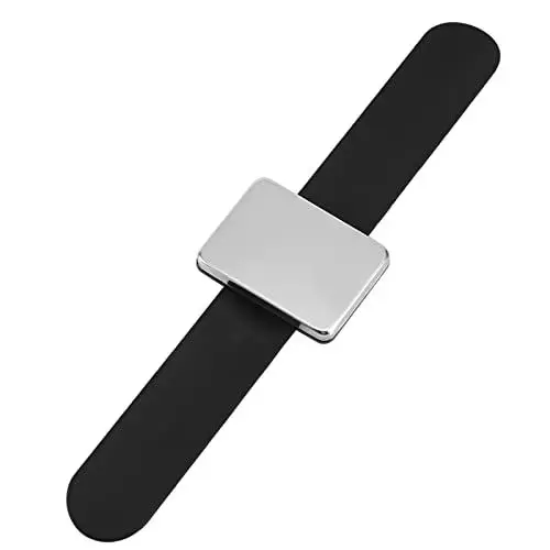 Produktbild: Verstellbares Magnetisches Handgelenkband mit Angenehm Weichem Material Zum Halten von Haarspangen an Ihrer Seite, Toller Effekt Beim Friseur (24 * 3cm)