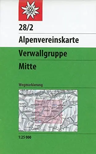 Produktbild: Verwallgruppe, Mitte: Topographische Karte 1:25.000 mit Wegmarkierungen (Alpenvereinskarten)
