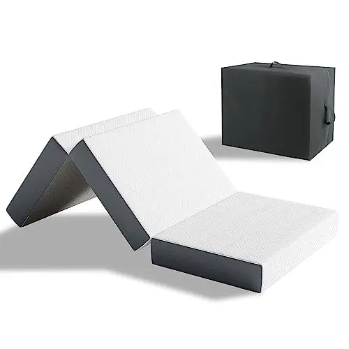 Produktbild: Vesgantti Klappmatratze Gästematratze 120x195x15 cm 3-teilige Gel Schaumstoff Faltbare Matratze für Gästebett Reisebett Platzsparend Öko-Tex Zertifiziert