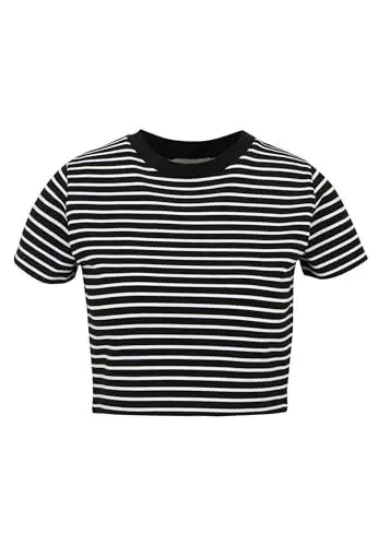 Produktbild: Vestino Damen Ringel-Shirt Cropped, Kurzarm