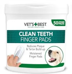 Produktbild: Vet's Best Hunde Zahnreinigungstücher 50 Stück, Weiß