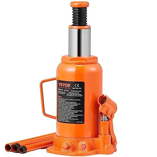 Produktbild: VEVOR 20 t Stempelwagenheber Flaschen-Wagenheber Hydraulikheber Stempelheber für PKW SUV 240–450 mm Kompakt-Wagenheber Unterstellheber Tragbarer Hydraulikzylinder Hydraulikheber Orange Stempelheber