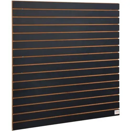 Produktbild: VEVOR 2er-Set Wandpanel Werkzeugwand 129,1x129,1cm Wandpaneel MDF Werkzeughalter Organizer, Lamellenwand Slatwall Stecktafel Pegboard Wandhalterung Ideal für Werkstatt Lager Keller Werkbank Garage