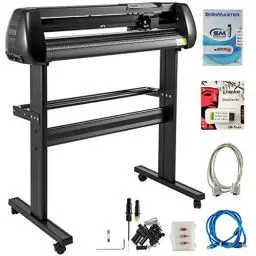 Produktbild: VEVOR 870mm Vinyl Schneideplotter 34Inch 3 Klingen Plottermaschine Vinyl Cutter Plotter Folienplotter Foliendrucker Profi Plotter Cutting mit Signmaster Software mit Ständer für Schilder Papierzufuhr