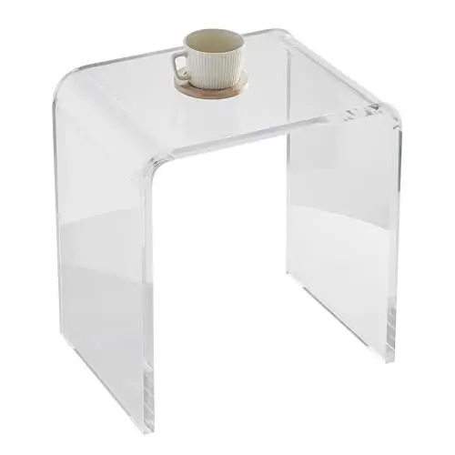 Produktbild: VEVOR Acryl-Beistelltisch 415 x 305 x 460 mm, U-förmiger Acryltisch Beistelltisch, Transparenter Couchtisch für Getränke, Essen, Snacks, Verwendet im Wohnzimmer, Schlafzimmer, Arbeitszimmer usw.