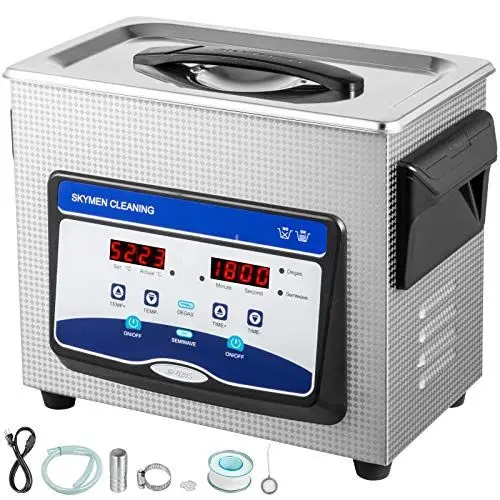 Produktbild: VEVOR Digital Ultraschall Reiniger Ultrasonic Cleaner Schmuck Reinigung Ultraschall Ultraschallreinigungsgerät Brille Reinigungsgerät mit Heater Timer (3.2l, 1)