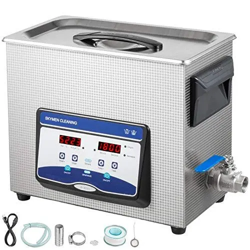 Produktbild: VEVOR Digital Ultraschall Reiniger Ultrasonic Cleaner Schmuck Reinigung Ultraschall Ultraschallreinigungsgerät Brille Reinigungsgerät mit Heater Timer (6.5l)