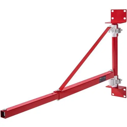 Produktbild: VEVOR Elektrischer Hebezeug-Stützarm 300 kg Tragkraft Hebezeughalter-Schwenkarm mit Stange Hebezeugrahmen aus Stahl, 180° schwenkbarer Gerüsthebezeug-Hebearm Windenhebezeugarm für Werkstatt Garage