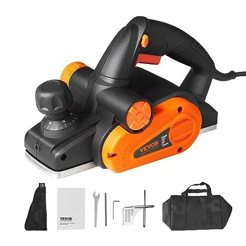 Produktbild: VEVOR Elektrohobel 710 W Handhobel Elektrisch 16500 U/min Handhobelmaschine 82,55 mm Hobelbreite Elektro Hobelmaschine 2 mm Schnitttiefe inkl. Parallelanschlag