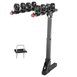 Produktbild: VEVOR Fahrradträger zur Anhängerkupplung, 4-Fahrrad-Plattform-Stil, 68 kg Kapazität, Fahrradträger-Kupplung für 50,8 mm Empfänger, Zusammenklappbarer Fahrradträger für Auto, SUV, Lkw