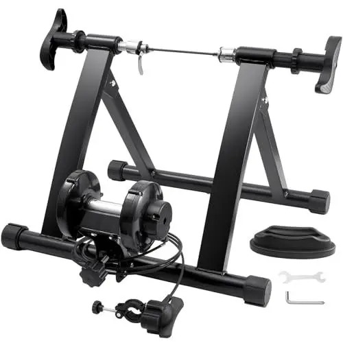 Produktbild: VEVOR Fahrradtrainerständer, magnetischer Heimtrainerständer für 26-29-Zoll-Räder, 8 Widerstandseinstellungen, Geräuscharmer Motor, tragbar für Indoor-Fahrübungen, mit Schnellspannhebel