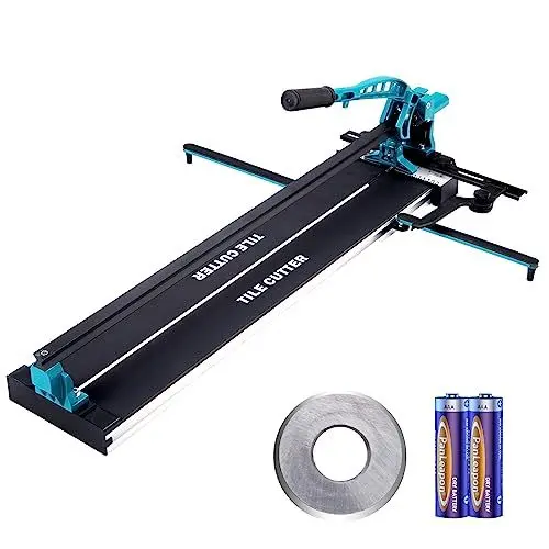 Produktbild: VEVOR Fliesenschneider mit einer Gesamtschnittlänge von 1000mm, Schnittstärke 4-15mm Mindest. Schnittbreite 25mm Fliesenschneidmaschine inkl. Extra Schneidrad Fliesenverlegungs-& Renovierungsprojekten
