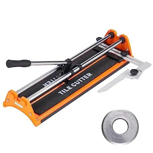 Produktbild: VEVOR Fliesenschneider mit einer Gesamtschnittlänge von 430mm, Schnittstärke 4-12mm Mindest. Schnittbreite 25mm Fliesenschneidmaschine inkl. Extra Schneidrad Fliesenverlegungs-& Renovierungsprojekten