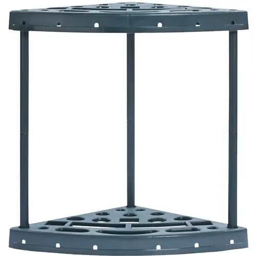 Produktbild: VEVOR Gartengeräte Ständer 43x43x58,5cm Gerätehalter Organizer PP Mehrzweck Gartengeräteaufbewahrungsregal 19 Schlitze Anti-Kipp-System Gartenwerkzeug Halter Besenhalter Garage Garten Zimmer