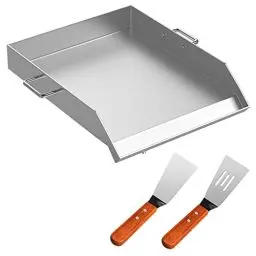 Produktbild: VEVOR Grillplatte 40,6 x 45,7 cm Edelstahl Plancha mit flacher Oberseite für die Außenküche BBQ