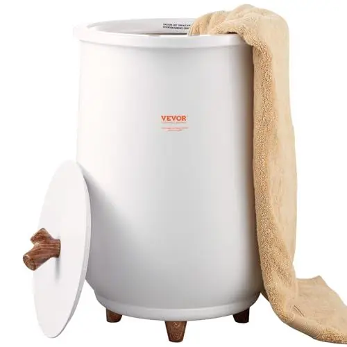 Produktbild: VEVOR Handtuchwärmer Eimer 20L Elektrisch Bucket Style mit Selbst Abschaltfunktion Handtuch Wärmegerät 465W Handtuchwärmer Elektrisch Ideal zum Wärmen von Handtücher Bademäntel Decken