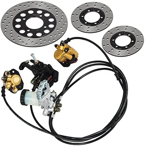 Produktbild: Vevor Go Kart Hauptbremszylinder Kit Go Kart Hydraulisches Bremssatz Universal Go Karts Bremssatz Kandi Komplett inkl. Hauptzylinder, Schlauch, Bremssattel, Belag für 150cc : Automotive