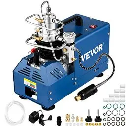 Produktbild: VEVOR Hochdruckkompressor, 4500PSI / 30MPA / 300BAR Hochdruck-Luftkompressor, 1800W 220V Manueller Stopp-Luftgewehr-Kompressor Geeignet für Paintball-Luftgewehr, PCP-Gewehr, Luftpistole, Tauchflasche