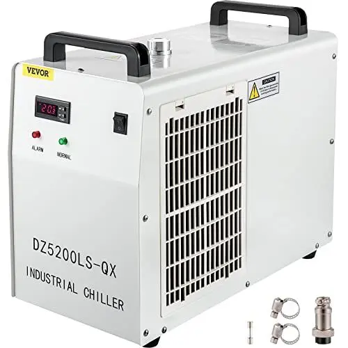 Produktbild: VEVOR Industrieller Wasserkühler, Wasserkühlung 6 L, CO2 Laser Wasserkühler Chiller,1,4 kW Kompressorleistung, R-407C Industrial Water Chiller, Genauigkeit ±0,3 °C, Kühlleistung 1700 W, 220 V