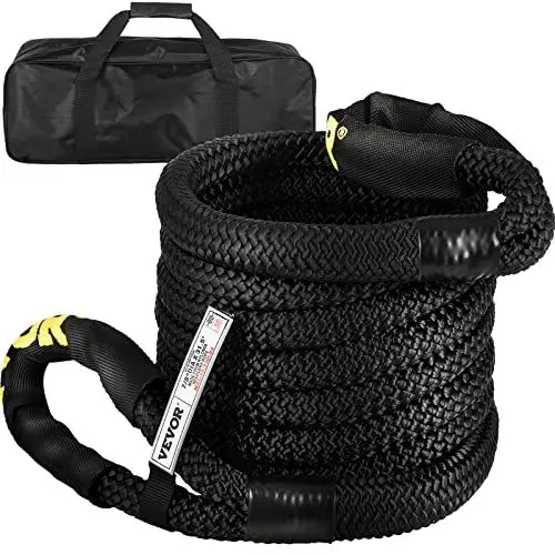 Produktbild: VEVOR Kinetisches 9,6mx22mm Abschleppseil Bruchlast 132900kg Offroad Kinetikseil Bergeseil Bis zu 30% Elastisch Rettungseil 32 Stränge Doppelt Geflochten Ideal zur Rettung von ATV UTV LKW