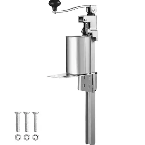 Produktbild: VEVOR Manueller Dosenöffner, Dosenöffnermaschine Gastronomie, Handelsüblicher Dosenöffner mit Sockel, Höhenverstellbarer Tischdosenöffner für Dosen bis zu 40 cm Höhe, für Restaurant, Hotel usw.