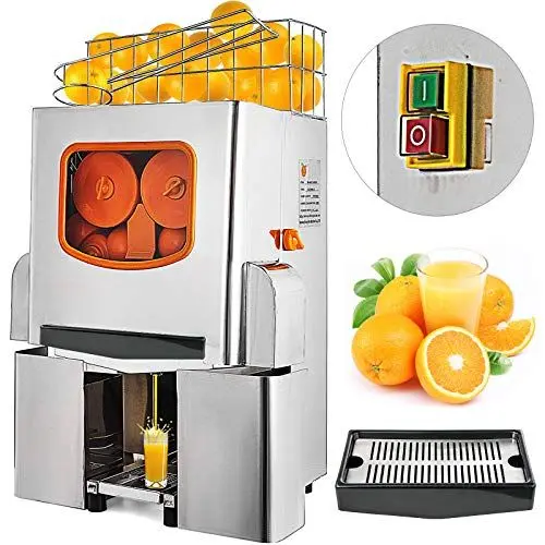 Produktbild: VEVOR Orangenpresse elektrische kommerzielle Zitruspresse Orangensaftmaschine Edelstahl für Orangensaft, Granatapfelsaft, Zitronensaft usw.