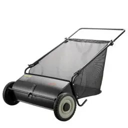 Produktbild: VEVOR Rasenkehrer 66 cm Rasenkehrmaschine Manuell 99L Fassungsvermögen des Fangkorbs Laub- und Rasensammler Spindelmäher 112x67x90cm Handspindelmäher verstellbar zum Aufkehren von Laub Grasschnitt