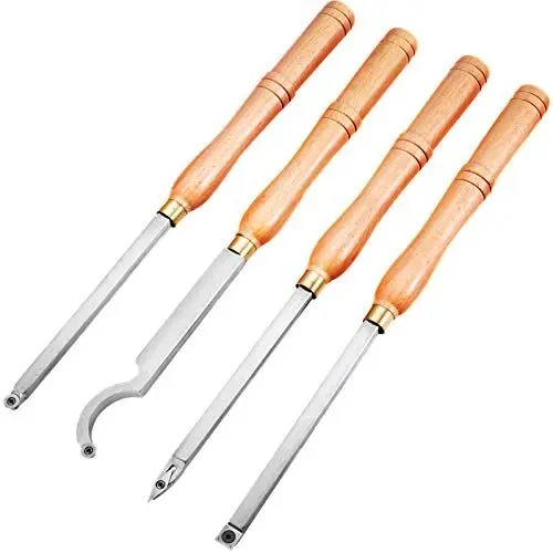 Produktbild: VEVOR Stechbeitel Set Wellendurchmesser 12 mm, Stemmeisen Holz 4-Teilig, Stechbeitel mit Holzgriff, Stecheisen mit T15- und T20 Inbusschlüssel Metallisch