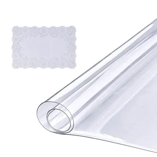 Produktbild: VEVOR Tischfolie Tischschutz Transparent 1,5 mm Dicke, Tischschutz-Folie PVC 457 x 925,4 mm Rechteckige Tischdecke Tischfolie Abwaschbar Verschleißfest Hitzebeständig wasserdichte Tisch-Schutzfolie