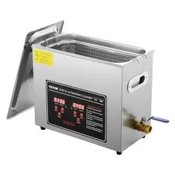 Produktbild: VEVOR Ultraschallreiniger Ultraschall Edelstahl-Reinigungsgerät 349 W, 6 L Ultraschallreinigungsgerät mit Digitaler Anzeige 0-30 Min, Reinigung Ultraschall für Schmuck, Brillen, Uhren usw.